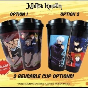 Jujutsu Kaisen Black Reusable Cups - Set of 2